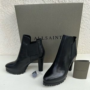 NWB All Saints Sarris Boots Black Size 7